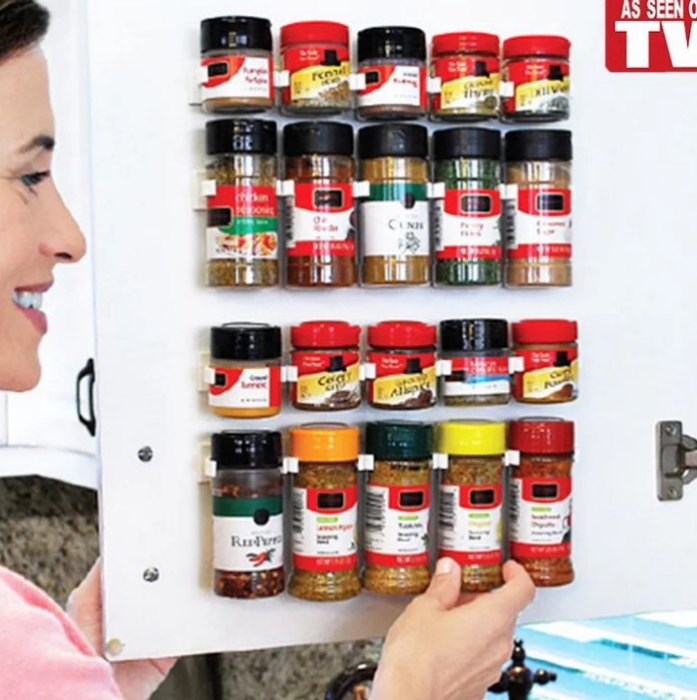 4-Pack Clip & Store Spice Organizer-Space-Saving Kitchen Storage