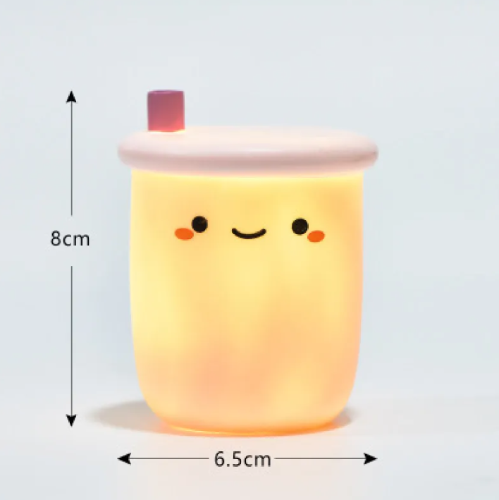 Cute Milk Tea LED Night Light-Cozy Room Decor Lamp