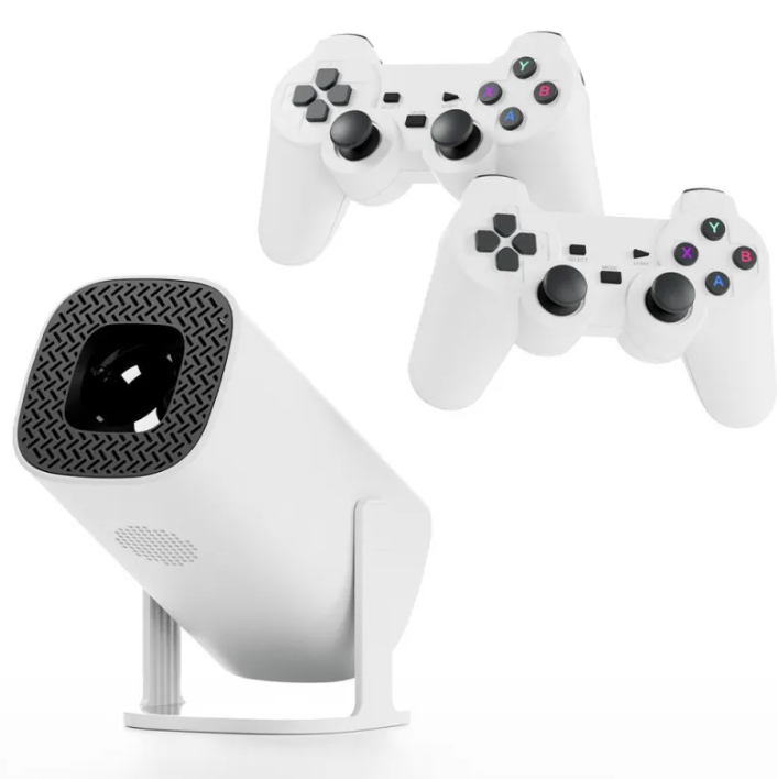 HD 4K-Compatible Gaming Projector with 2 Controllers