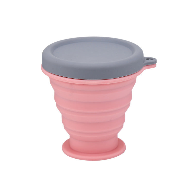 200ML Collapsible Silicone Travel Coffee Cup-Reusable Portable Cup with Lid