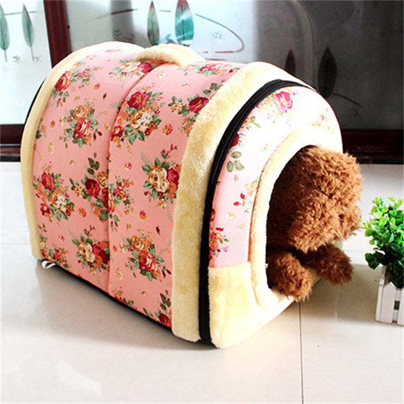 JoyHaus CozyDen Washable Warm Pet Bed for Cats & Dogs