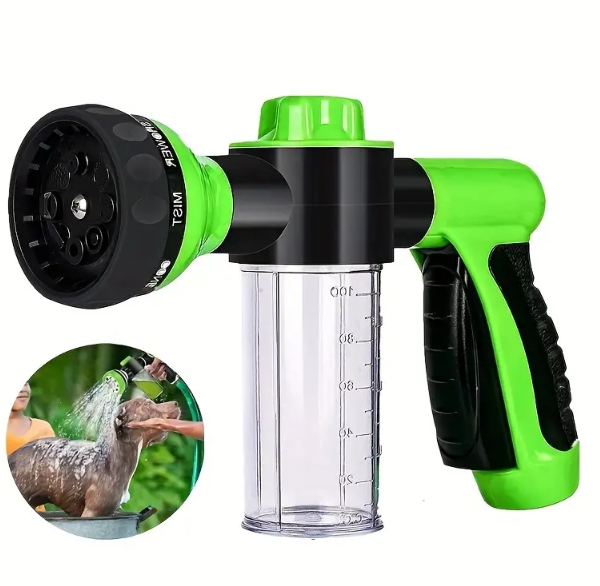 Pet Shower Sprayer & Grooming Brush-High-Pressure Dog Wash