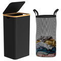 Slim Laundry Hamper with Lid-Space-Saving 26.4 Gallon Laundry Bakset