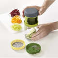 3-in-1 Rotary Vegetable Cutter-Handheld Food Slicer & Shredder