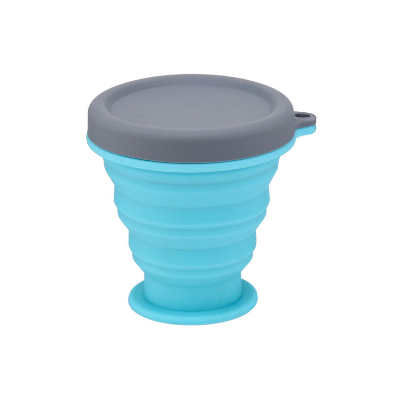 200ML Collapsible Silicone Travel Coffee Cup-Reusable Portable Cup with Lid