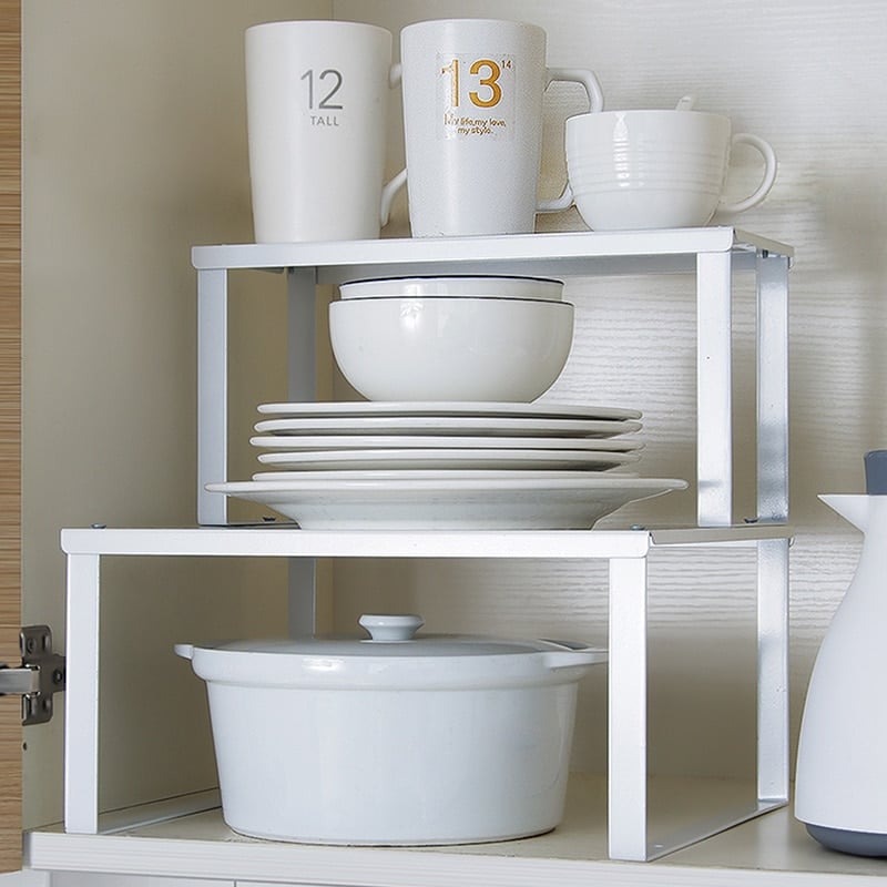 Kitchen Countertop Storage Rack-2- Tier Space-Saving Organizer