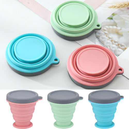 200ML Collapsible Silicone Travel Coffee Cup-Reusable Portable Cup with Lid