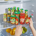 Clear Lazy Susan Refrigerator Organizer-Rotating Kitchen Storage Turntable