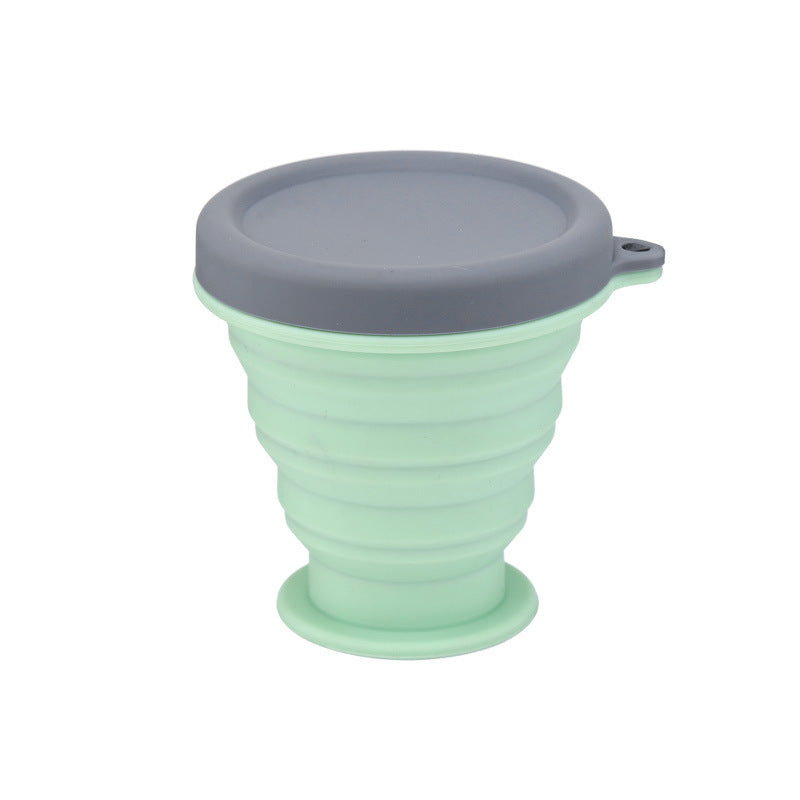 200ML Collapsible Silicone Travel Coffee Cup-Reusable Portable Cup with Lid