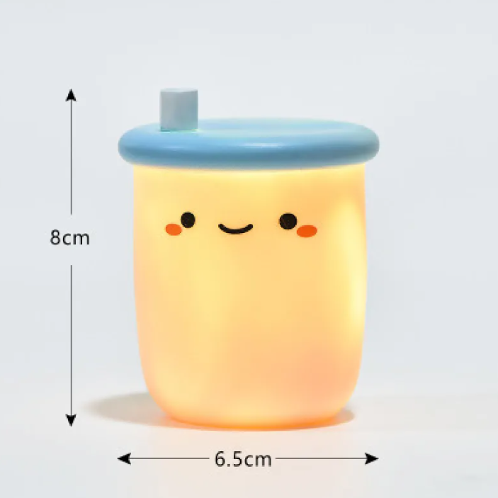 Cute Milk Tea LED Night Light-Cozy Room Decor Lamp